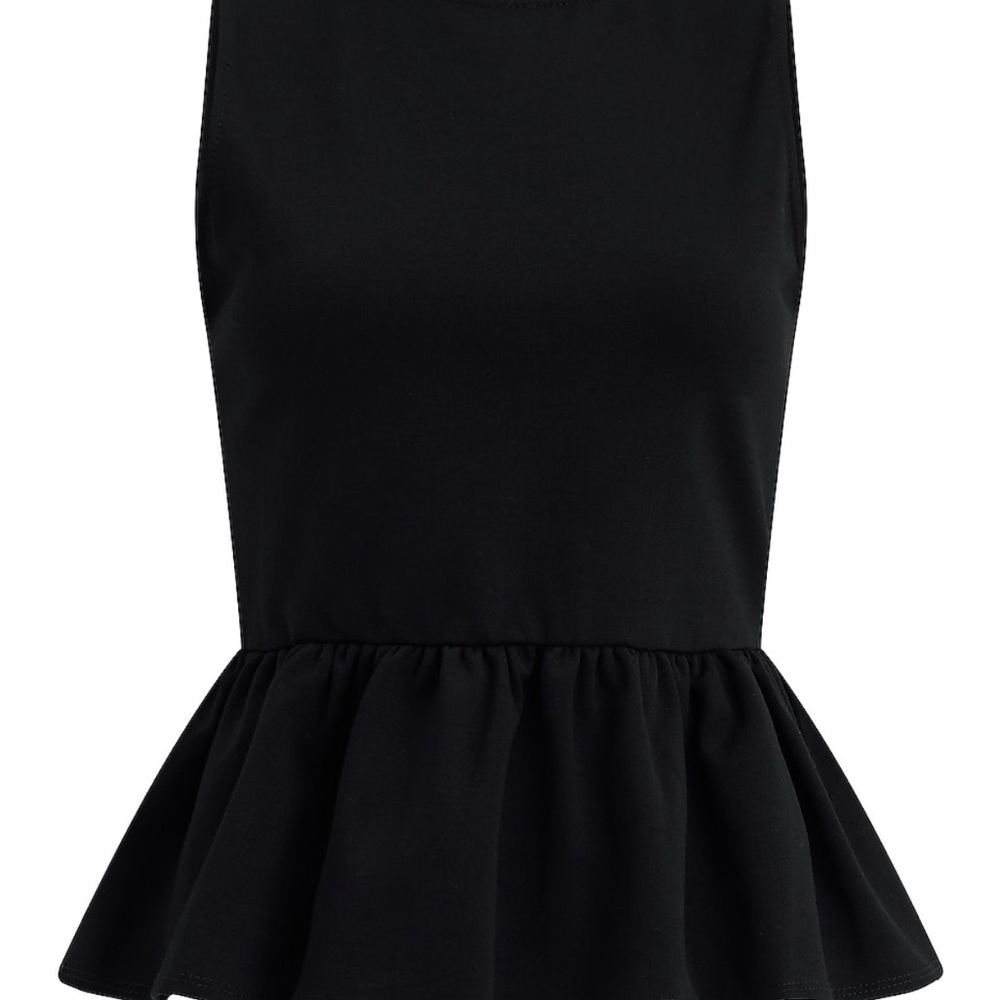 Express Black Peplum Tank Top - Picture 2 of 3
